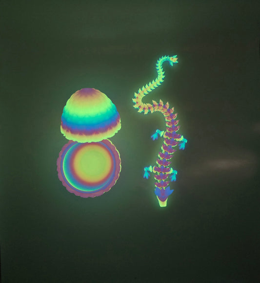 Glow in the dark dragon with egg